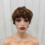 Pixie Cut Wigs 100% Human Hair Wigs Short Curly Pixie