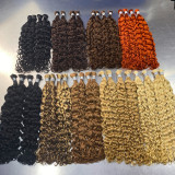 Italian curly boho braids human hair color bundles