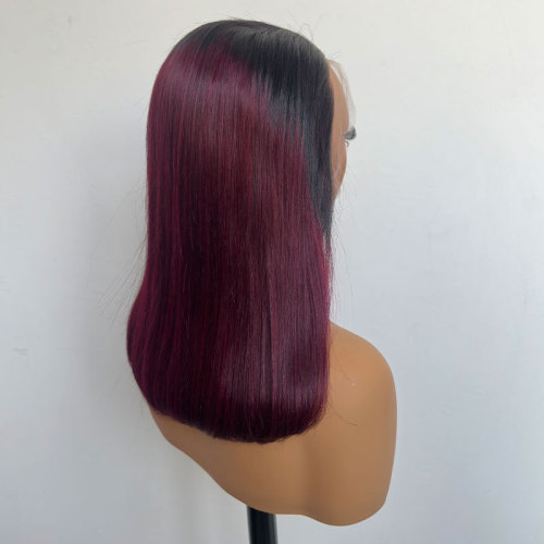 13X4 bob human hair wigs, front lace human hair wig, short bob
