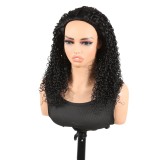 Cross-border European and American wigs made of real human hair, Half Wig 3 in 1 Human Hair Pixie Curly Wig