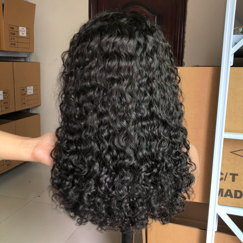 13*4 human hair water wigs, front lace curly hair, 100% human hair, 250% density