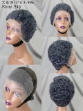 13*4 frontal pixie curly short wig human hair