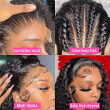12A13*4 wigs 180% high-density deep wave real human hair long curly wig headpiece human hair