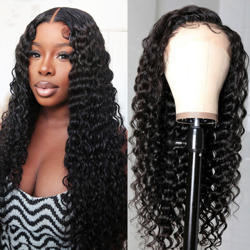European and American fashion lace front wig, popular in Africa, small curly tube afro curly hair full head real human hair wig