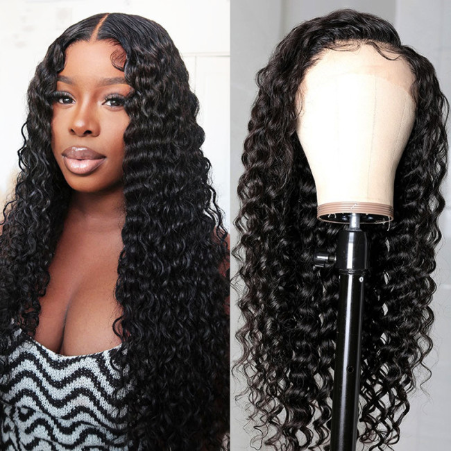 European and American fashion lace front wig, popular in Africa, small curly tube afro curly hair full head real human hair wig