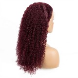 99j kinky curly lace human hair wig, cross-border bestseller, front lace KC human hair wig