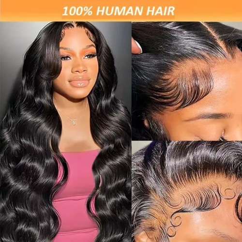 5by5Wigs Human Hair Body Wave Lace Front Wigs