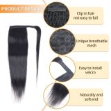 Magic Tape Straight Ponytail PONYTAIL STRAIGHT Natural Black Long Straight Human Hair