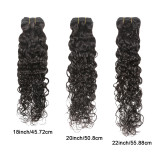 Cross-border real human hair Water Wave 3 Bundles With 4X4 Closure Human Hair