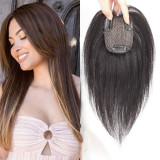 Black Swan hairpiece made of real hair, fluffy and breathable, can be freely parted, hair topper for the top of the head