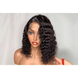 13*4 HD ttransparent lace deep wave curly huamn hair wig