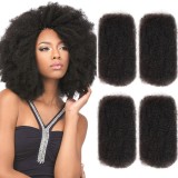 Afro Kinky Bulk Human Hair Medium Brown#4 Color 35G Tight