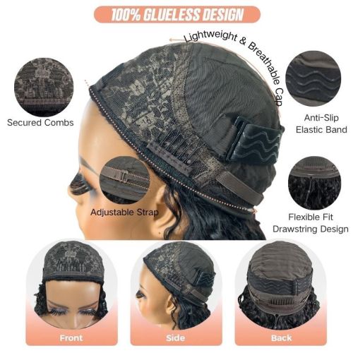 Cross-border European and American wigs made of real human hair, Half Wig 3 in 1 Human Hair afro kinky wigs