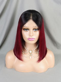 Brazilian 4*4 Closure Straight Bob 12inch 200%density Human