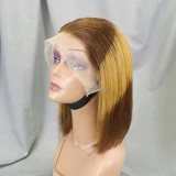 10A Human Hair 4/27/4 Color Bob With 13*4 Frontal Brazilian