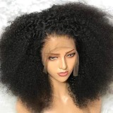 13*4frontal supper double drawn 300%density Curly Wig