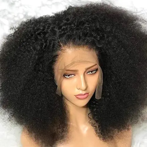 13*4frontal supper double drawn 300%density Curly Wig