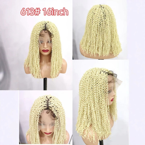 Full Lace Synthetic Braided pixel Curly Lace Braids wigs