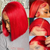 Cross-border e-commerce European and American 13*4 bug bob human hair wig front lace wig real human hair headpiece