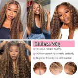 4/27 curly human hair wig Highlight Ombre 4/27 Human Hair
