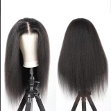13*4 Kinky Straight Lace Front Wig Human HairLong Wigs Yaki