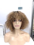 Brazilian Human Hair 300% density 10inch Fringe Curly Bob