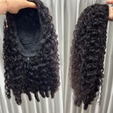 3-in-1 Burmese curly half wig machine-made