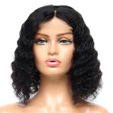 Deep Wave 4*4 Lace Bob 100% Human Hair Curly Lace wig