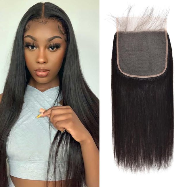 Wig made of real human hair, 6x6 lace hairpiece, straight hair, cross-border wholesale, celebrity style long straight real hair