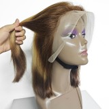 10A Human Hair 4/27/4 Color Bob With 13*4 Frontal Brazilian