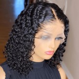 12A Brazilian Jerry Curly Bob 13*4 Frontal Lace Human Hair