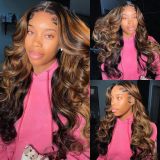 1B/30 Highlight 13x6 Lace Front Wigs Human Hair