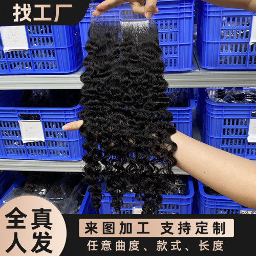 European and American cross-border human hair wigs 5*5 HD lace closure human hair wigs
