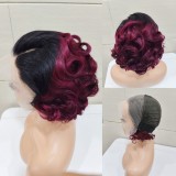 10A 13*4frontal Loose wave Bob 100% human hair wigs
