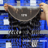 13*6 HD Transparent Lace Human Hair Frontal Closure