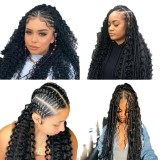 Real human hair Deep wave natural color seamless hair extensions bundles cross-border wigs Bulk Human Hair