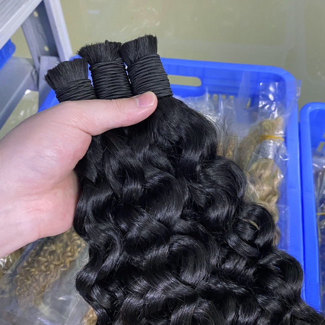 European and American cross-border wigs, loose human hair strands, bulk human hair, real human hair strands