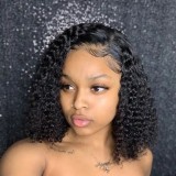 12a Brazilian Curly Wig, 13*4 Fronatl 100% Human Hair.200%D