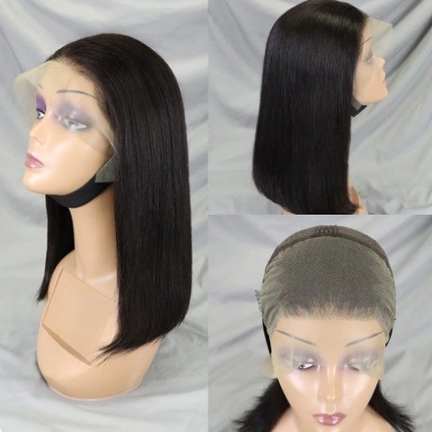 Bone Straight Lace Frontal Wig Short Bob Human Hair Lace