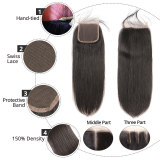 Brazilian Straight Human Hair Lace Frontal Closure 4*4 inch