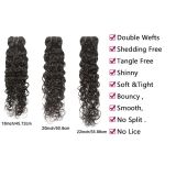Cross-border real human hair Water Wave 3 Bundles With 4X4 Closure Human Hair