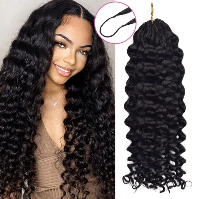 Crochet Feather Hair Extensions deep wave crochet feather hair extensions real human hair
