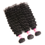 Peruvian Deep Wave Human Hair Extensions 3PCS suitable for black people