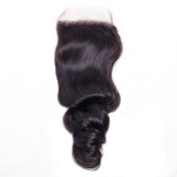 Brazilian human hair Loose Wave 4*4'' Lace Closure hairpiece