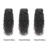 Cross-border real human hair Water Wave 3 Bundles With 4X4 Closure Human Hair