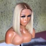 12A 4*4 Closure Lace Glueless Blonde 4T613# Straight Bob