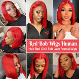 Cross-border e-commerce European and American 13*4 bug bob human hair wig front lace wig real human hair headpiece