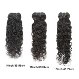 Cross-border real human hair Water Wave 3 Bundles With 4X4 Closure Human Hair