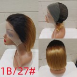 13*4frontal 7inch straight Bob 100%human hair