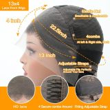 Body Wave LaceFrontWigsHuman Hair Real Human Hair Wig 180 Density Big Waves